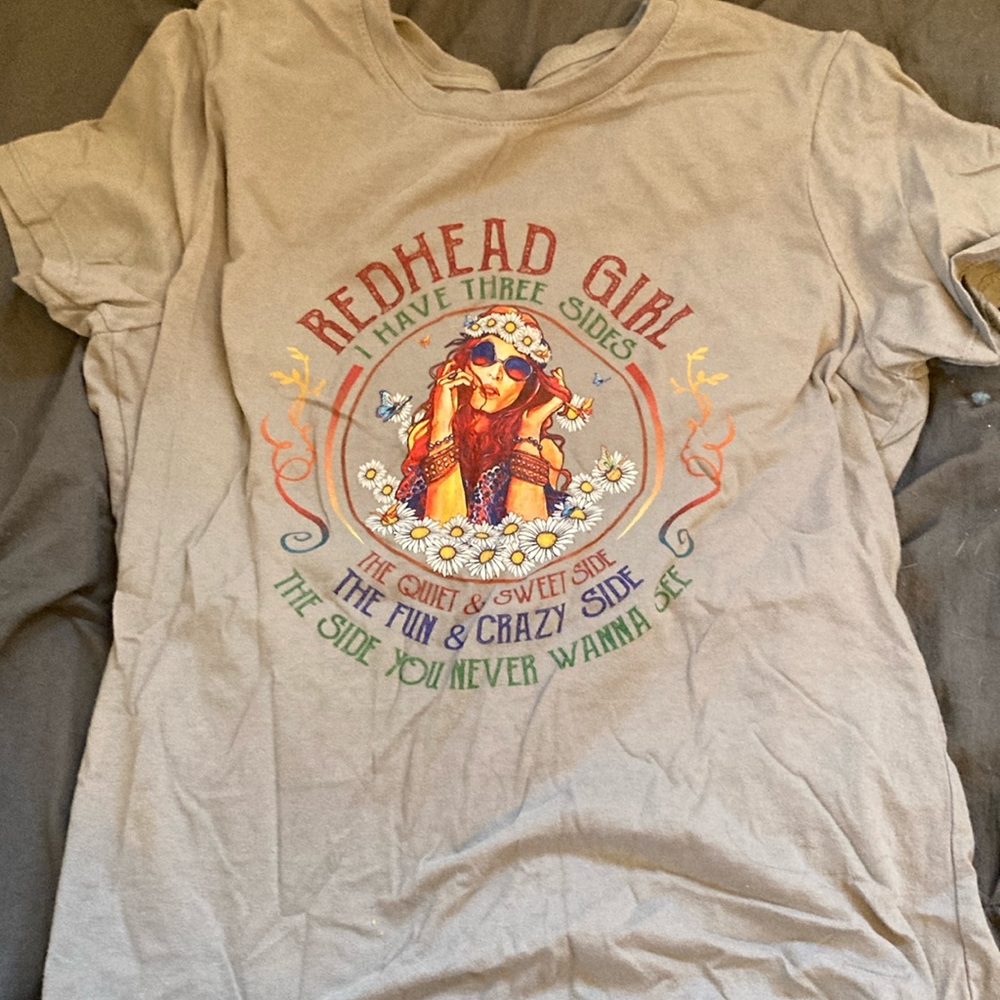 Redhead Girl I Have Three Sides tee shirt